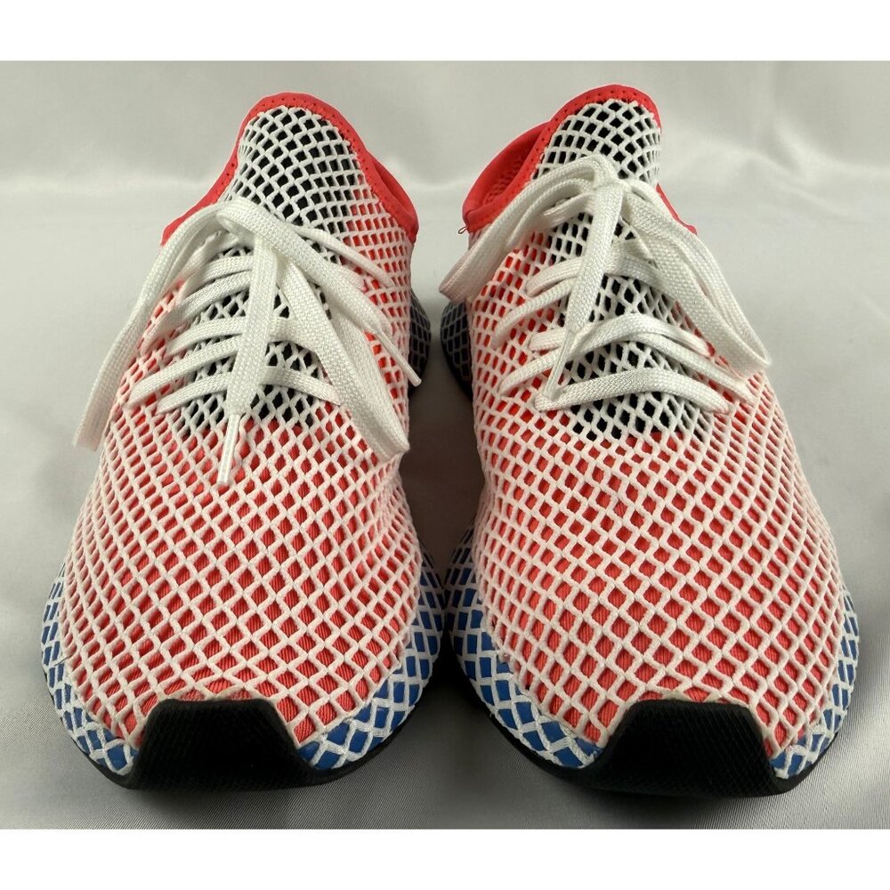 NWOT Size 10 -adidas Deerupt SolarRed Bluebird Men’s Athletic Runner Shoe (CQ262 - Picture 2 of 10